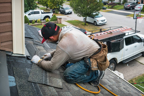 Professional Gutter Repair And Installation technician working in Porter Ranch, CA